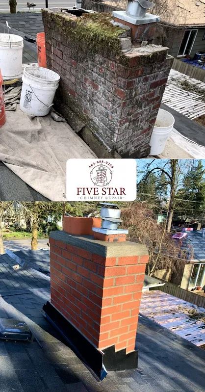 Five Star Chimney Repair chimney services work photo 5 - Professional chimney cleaning and repair in Hillsboro, Oregon