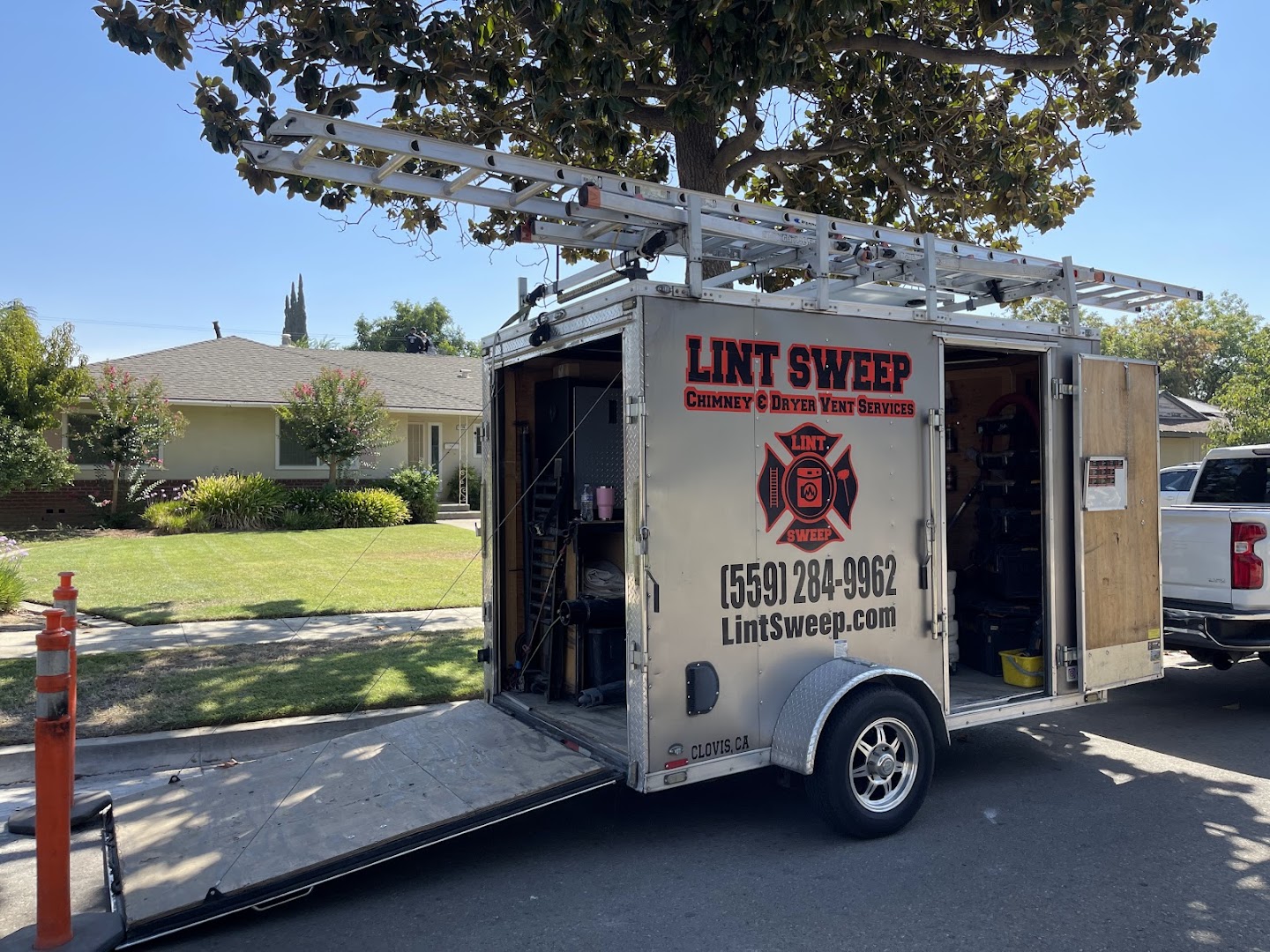 Lint & Soot Sweep chimney services work photo 5 - Professional chimney cleaning and repair in Clovis, California